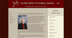 Desktop Screenshot of gumpholtfuneralhome.com